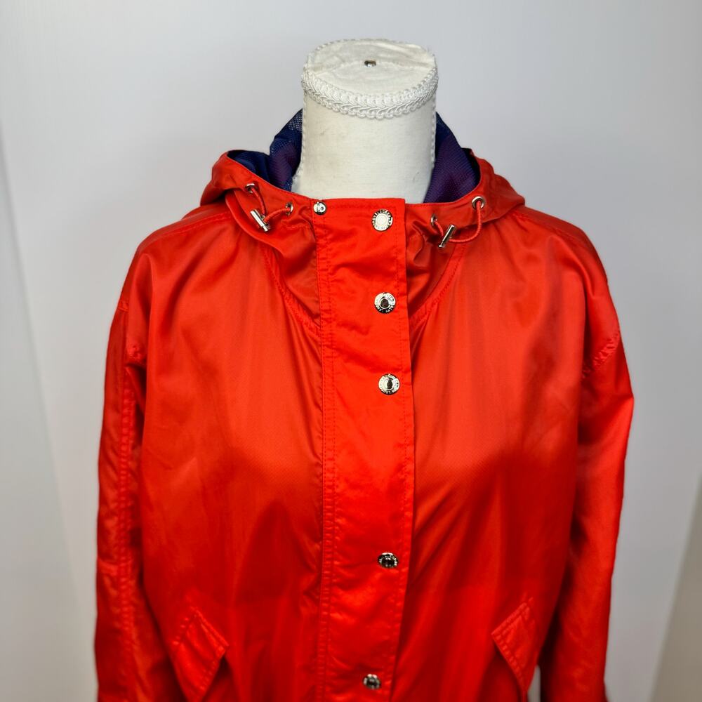 Lauren Ralph Lauren Hooded Rain Jacket Anorak Red Women’s Large VTG 90s Gorpcore - Picture 4 of 16